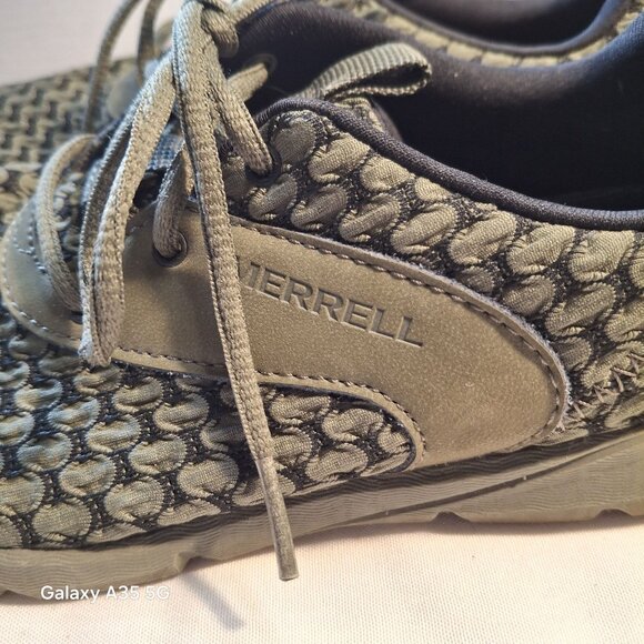 Merrell Womens Olive Green Lace-Up Sneakers Size 7.5 Lightweight Breathable Mesh - Picture 9 of 11